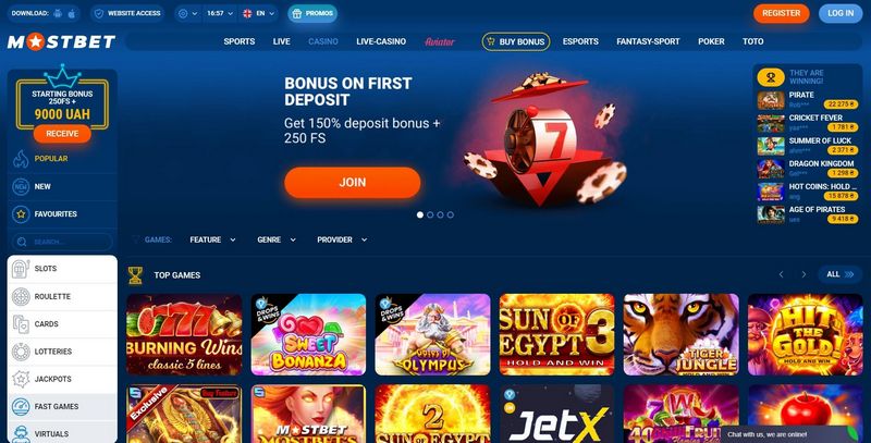 Strona internetowa kasyna Mostbet Polska